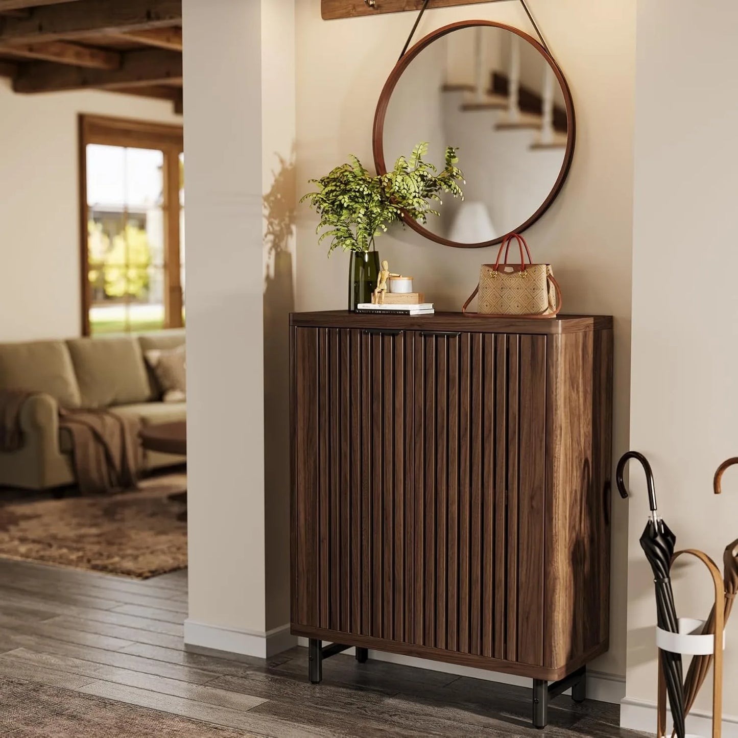 6-Tier Shoe Cabinet with Doors