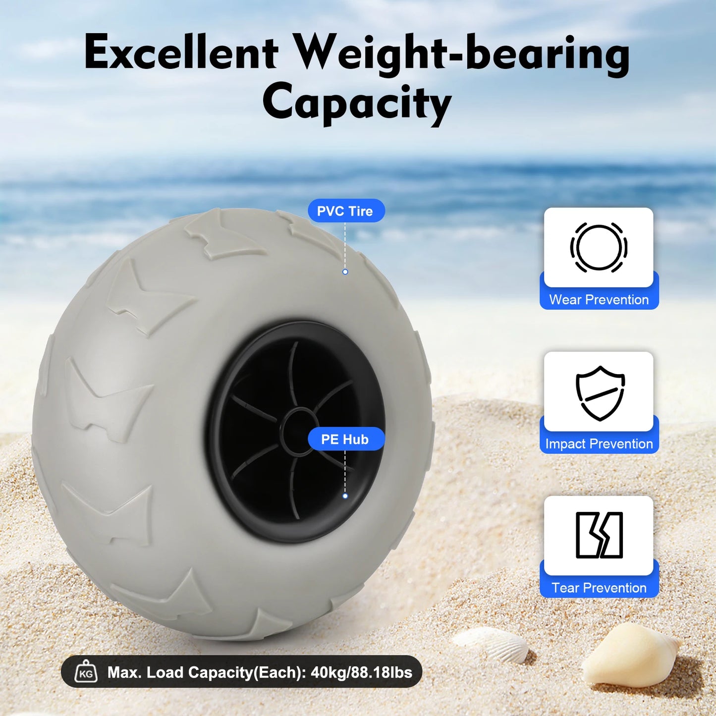 Inflatable Wheels Replacement Balloon Beach Tire