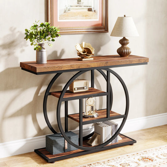 41.3-Inch 4-Tier Industrial Entryway Table