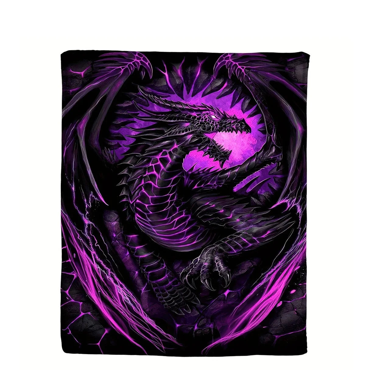 Dragon Print Flannel Gift Blanket