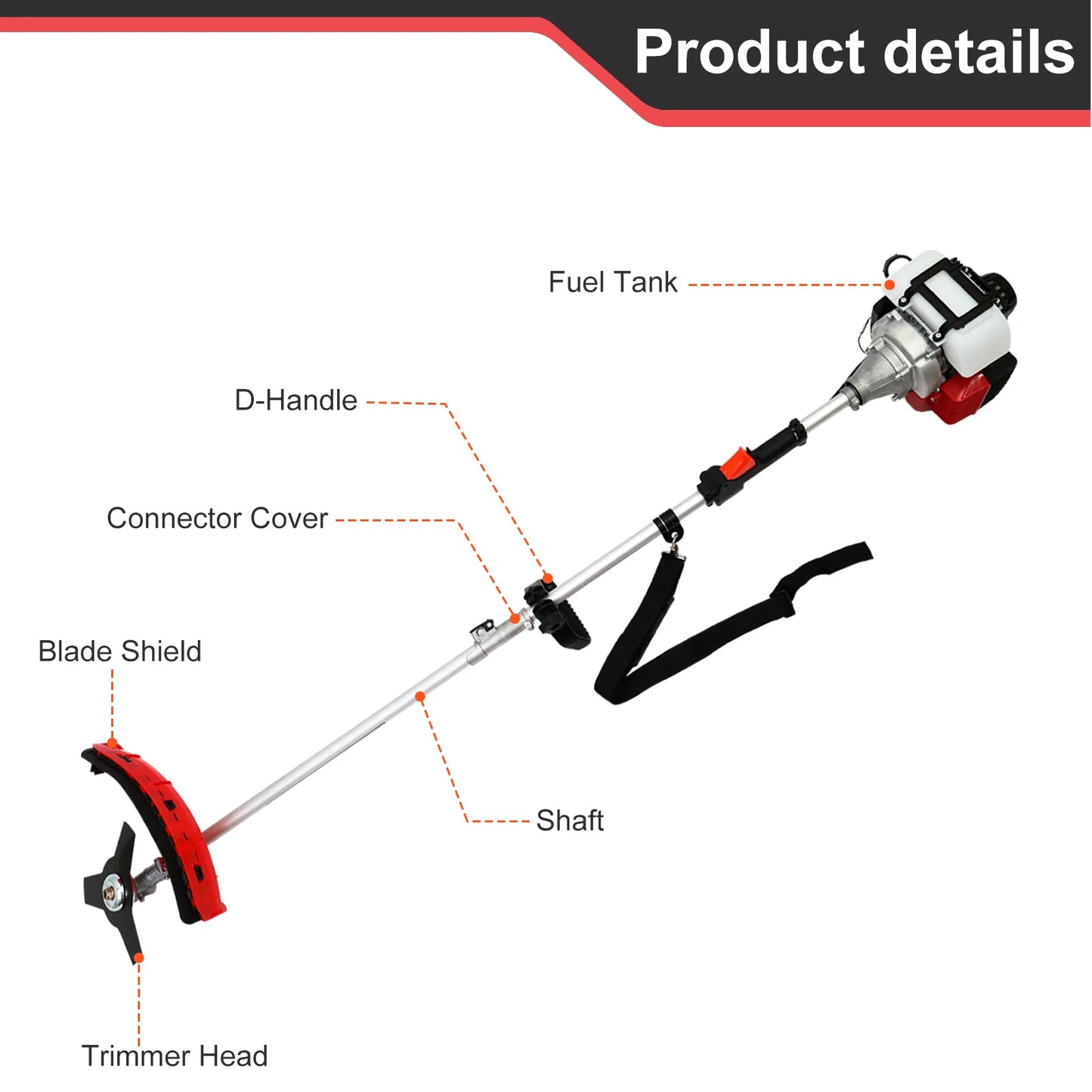 4-Stroke Gas Weed Eater 15lb 13 in