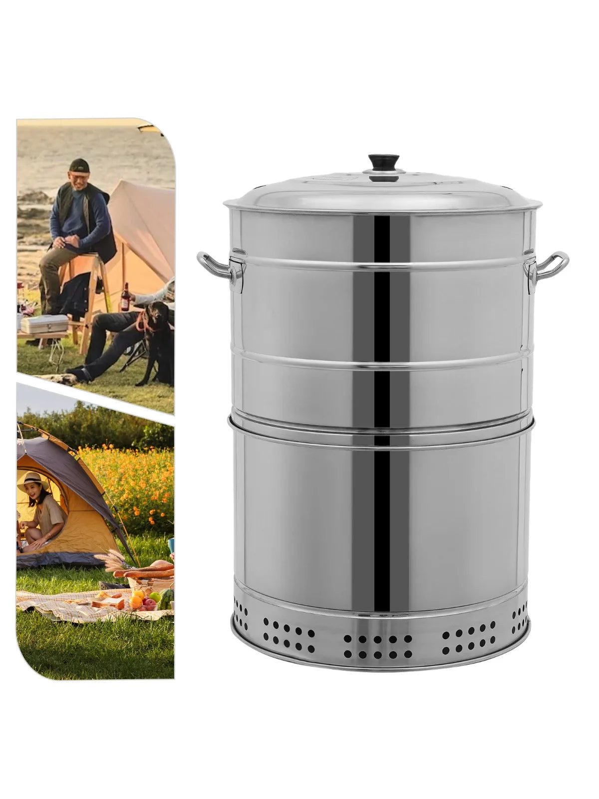 Large Stainless Steel Portable Smokeless Barbecue Grill