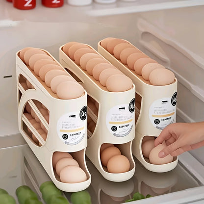 Automatic Rolling Egg Dispenser Organizer