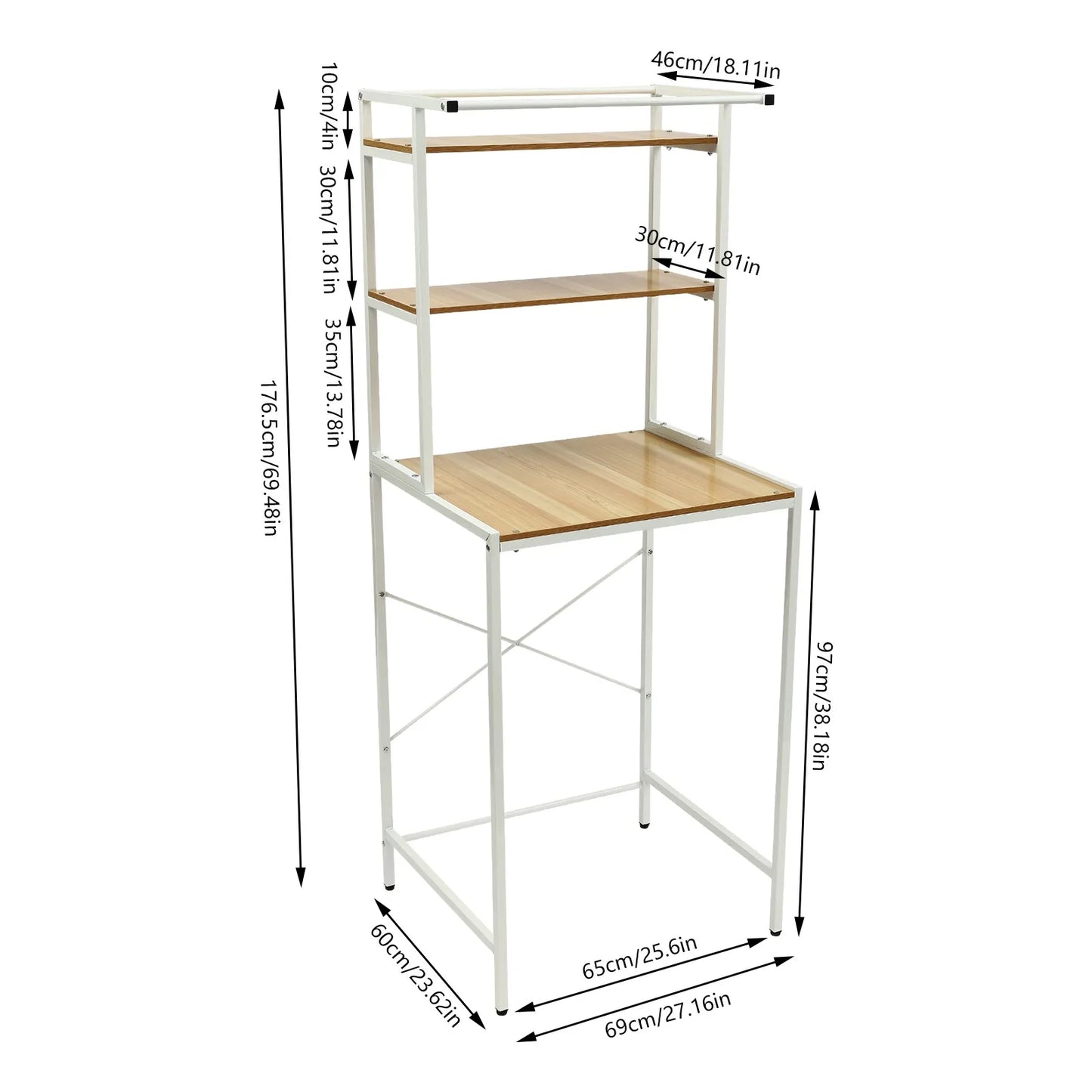 3-Tier Washer and Dryer Storage Shelf
