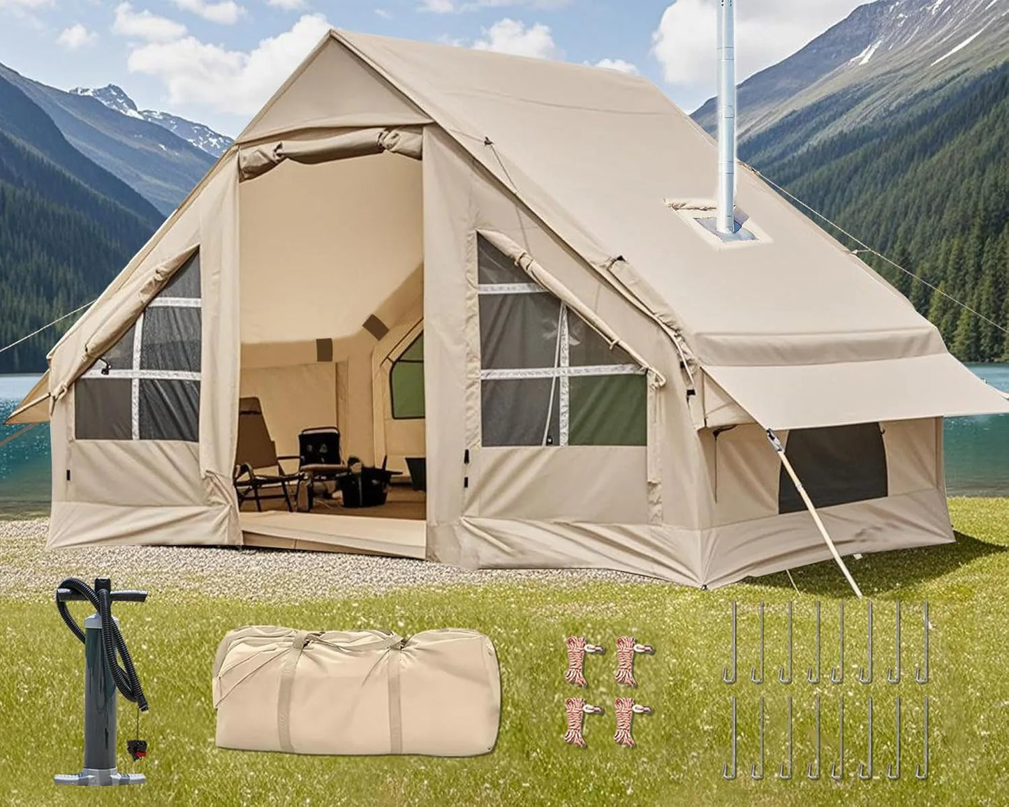 4-6 Person Inflatable Quick Setup Air Tent