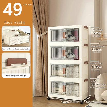 Multi-Purpose Stackable Thickened Storage Cabinet