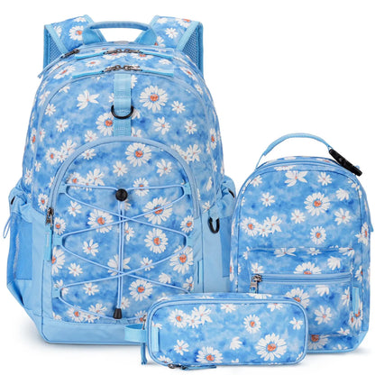 Girls School Backpack with Lunch Box