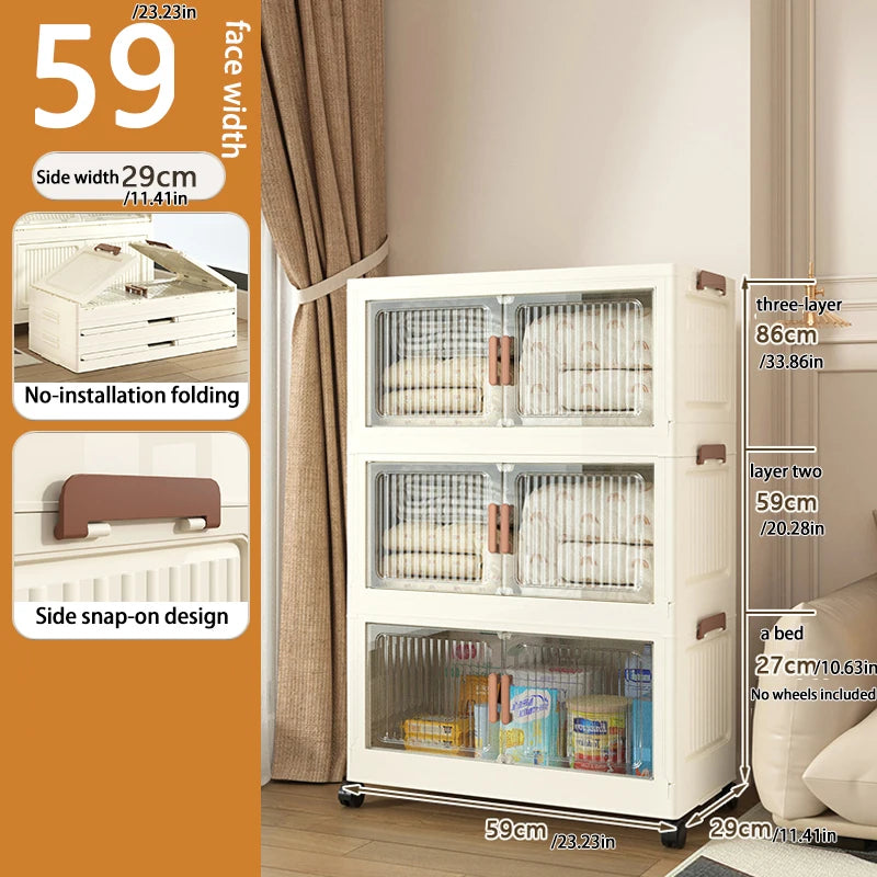 Multi-Purpose Stackable Thickened Storage Cabinet