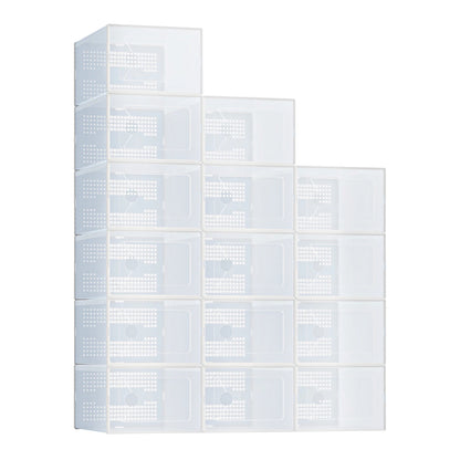 12/15 Pack Plastic Stackable Shoe Organizer