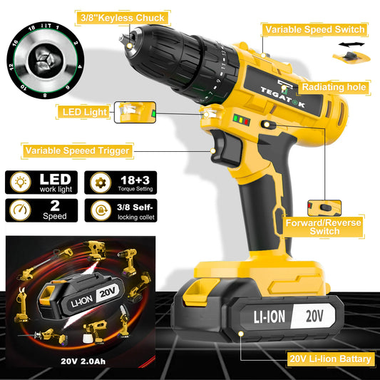 Household DIY Impact Drill 20V