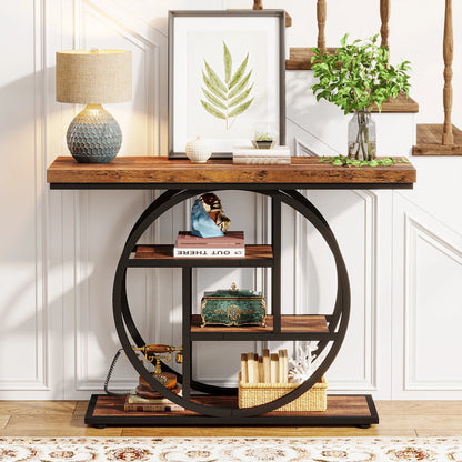 41.3-Inch 4-Tier Industrial Entryway Table