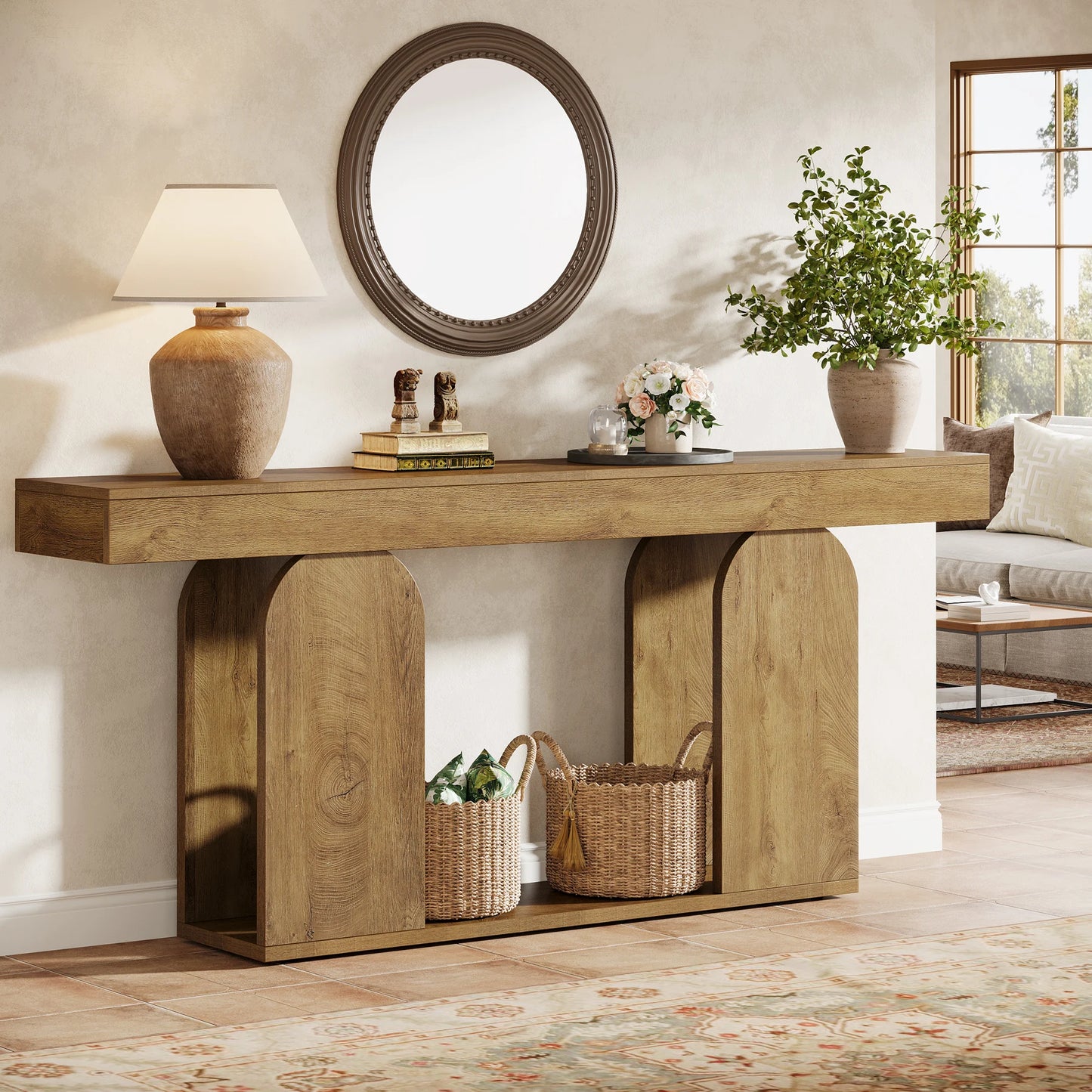 Entryway Accent Table with U-Shaped Base