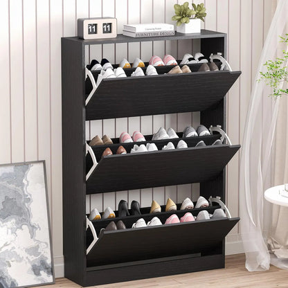 Shoe Cabinet with 3 Flip Drawers
