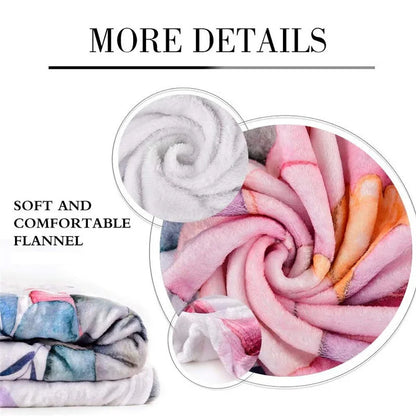 Cozy Fantasy Unicorn Lightweight Flannel Blanket