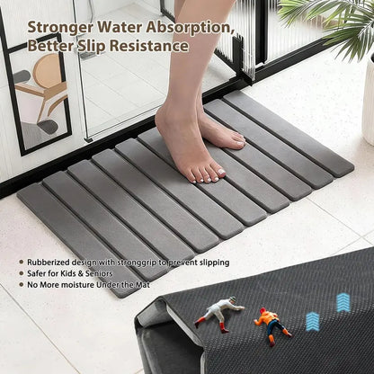 Bath Mat for Bathroom with Absorbing Tray