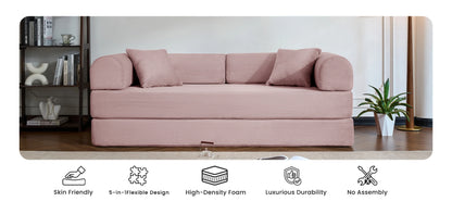 79’’ Folding Convertible Corduroy Sofa Bed