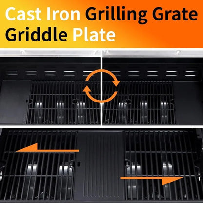 Propane Gas Grill with Side Burner