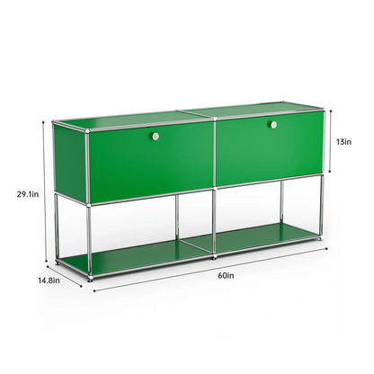 Modern Modular Metal Storage Cabinet Freestanding Organizer
