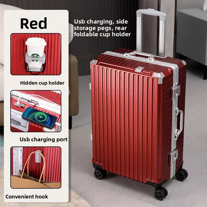 2-Pieces New Ultra Sturdy Aluminum Frame Luggage