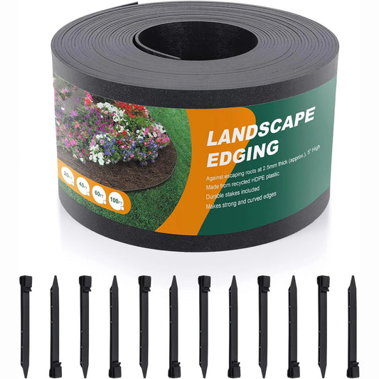 Garden Landscape Edging, 5” Tall Border Coil