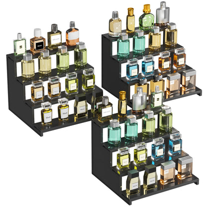 Dark Cologne Stand, Step Perfume Organizer