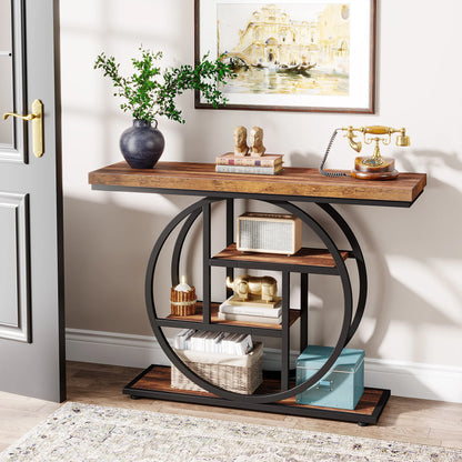 41.3-Inch 4-Tier Industrial Entryway Table
