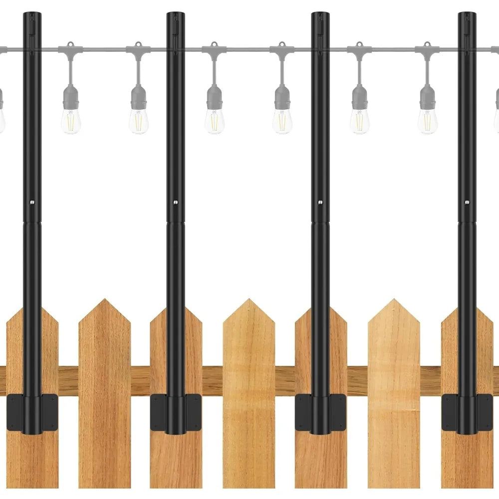4 pack 2.8 ft string light poles