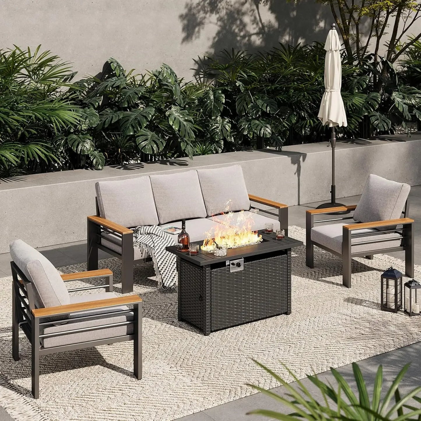Outdoor Patio Furniture Set, with Coffee Table