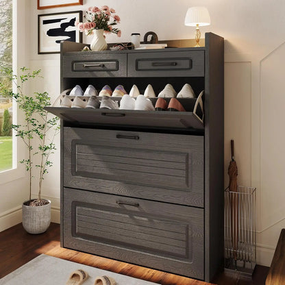 3 Flip Drawer & 2 Storage Drawer Cabinet