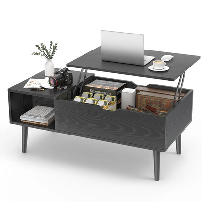39.37"x19.7" Lift Top Tea Wood Coffee Table