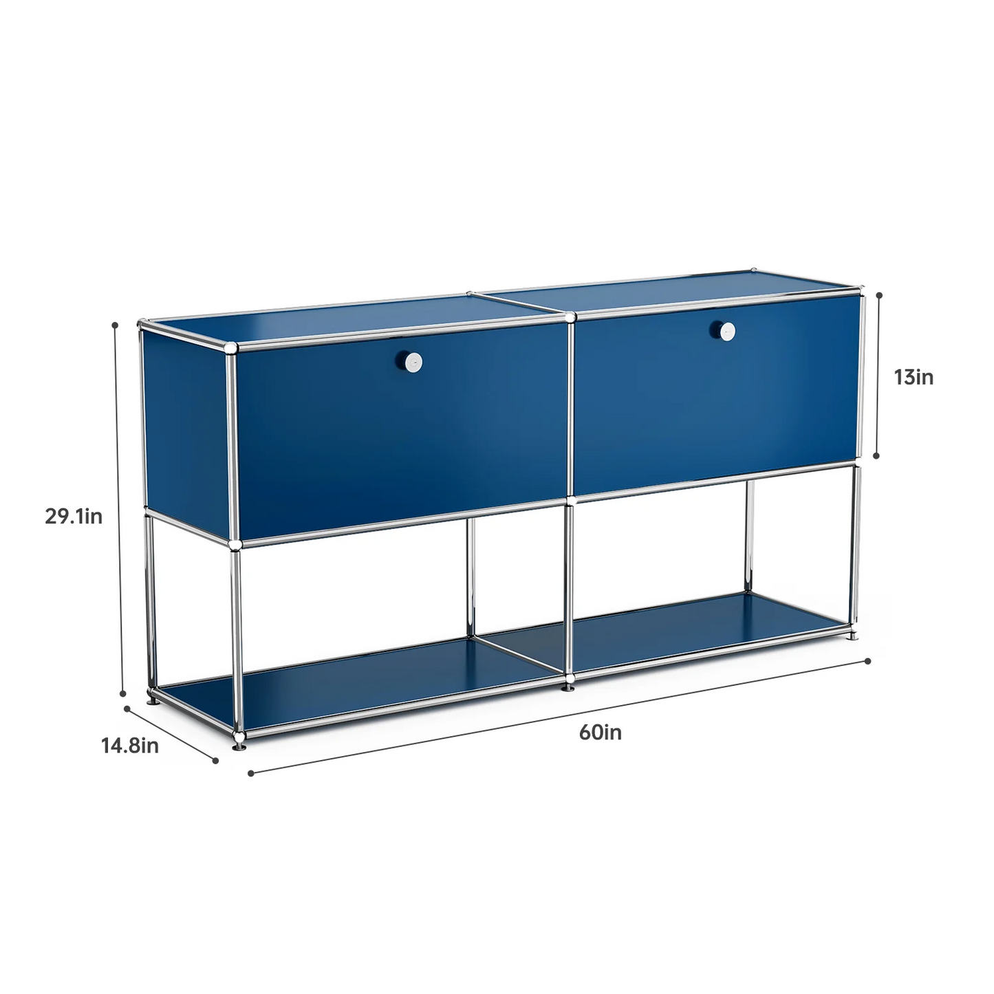 Modern Modular Metal Storage Cabinet Freestanding Organizer