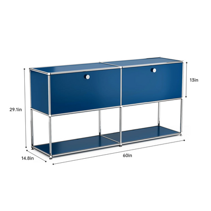 Modern Modular Metal Storage Cabinet Freestanding Organizer