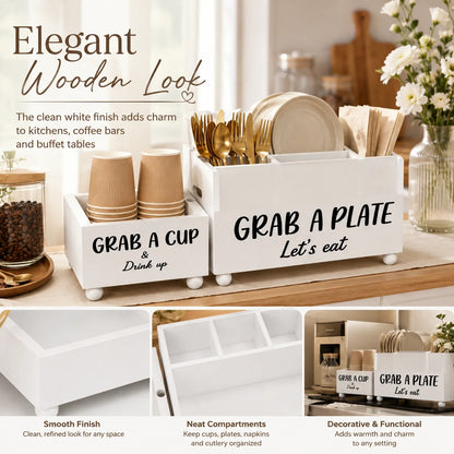 Coffee Bar Accessories Box for Kitchen Counter