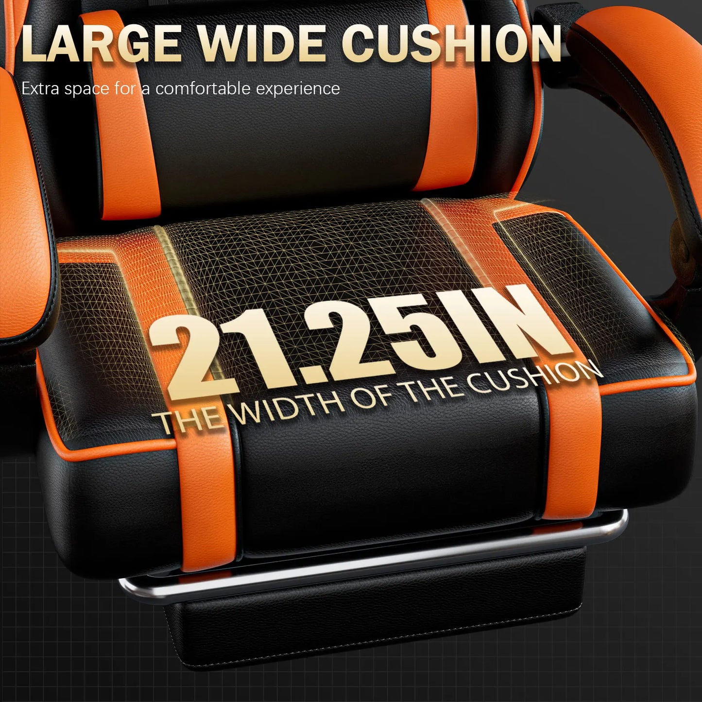 Gaming Chair with Footrest Leather Office Desk