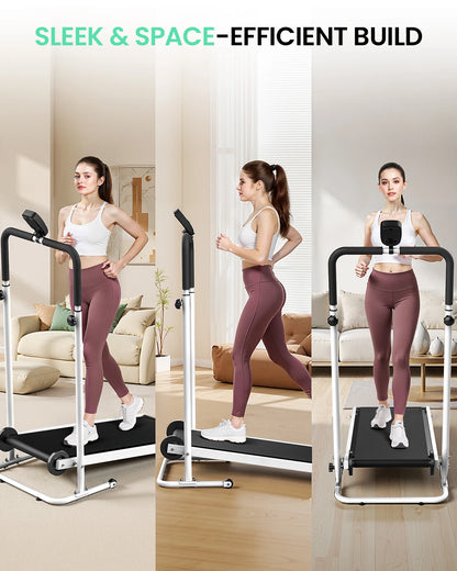 Foldable Compact Non-Electric Treadmill