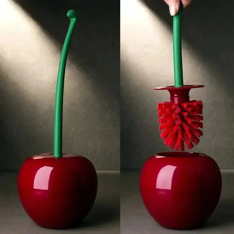 Cute Red Cherry Shape Toilet Brush Holder