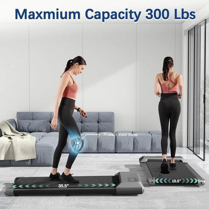 300lbs Capacity, 2.5HP Treadmill for Home