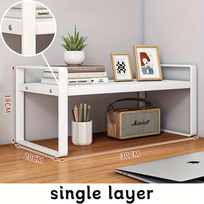 Multi-Tier Iron Office Desk Storage Rack