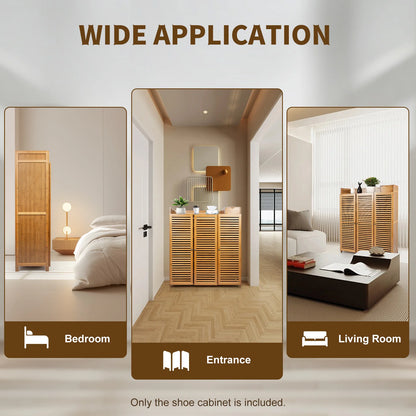 7 Tier Multifunctional Bamboo Shoe Rack Organizer