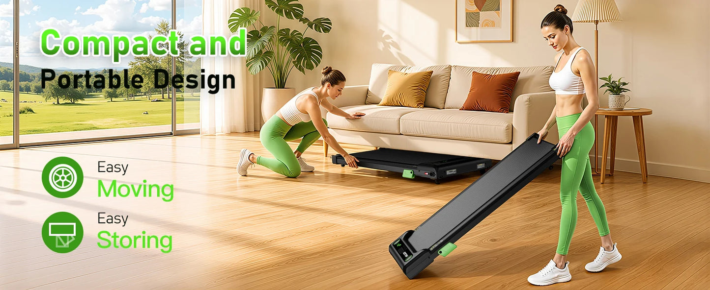 2.5HP Portable Walking Treadmill with 300Lbs Capacity