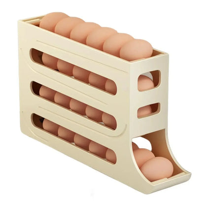 Refrigerator Egg Box  Automatic Rolling Egg Holder