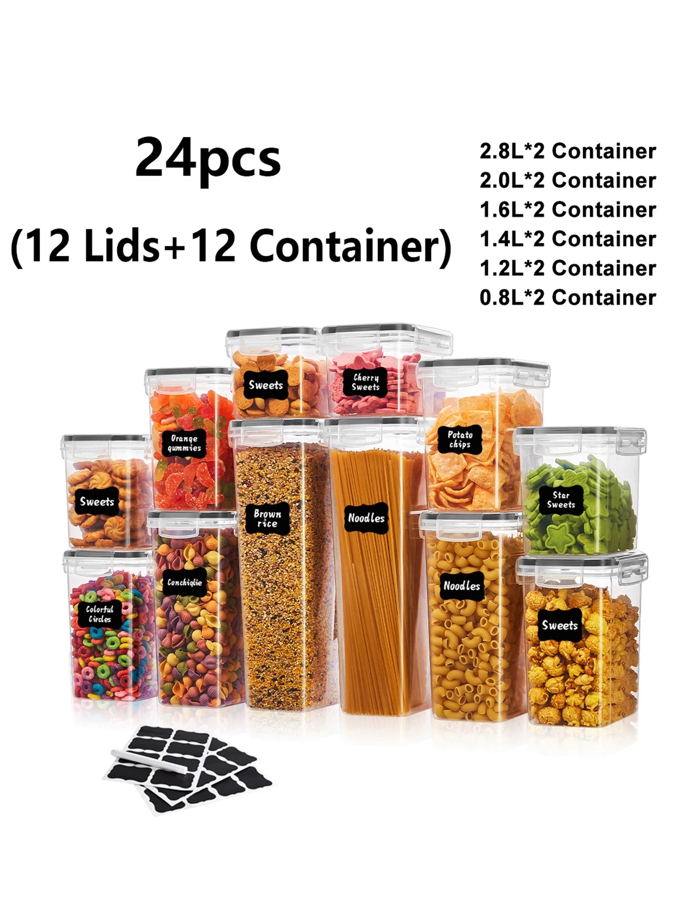 24/48pcs, Sealed Food Storage Containers with Lids