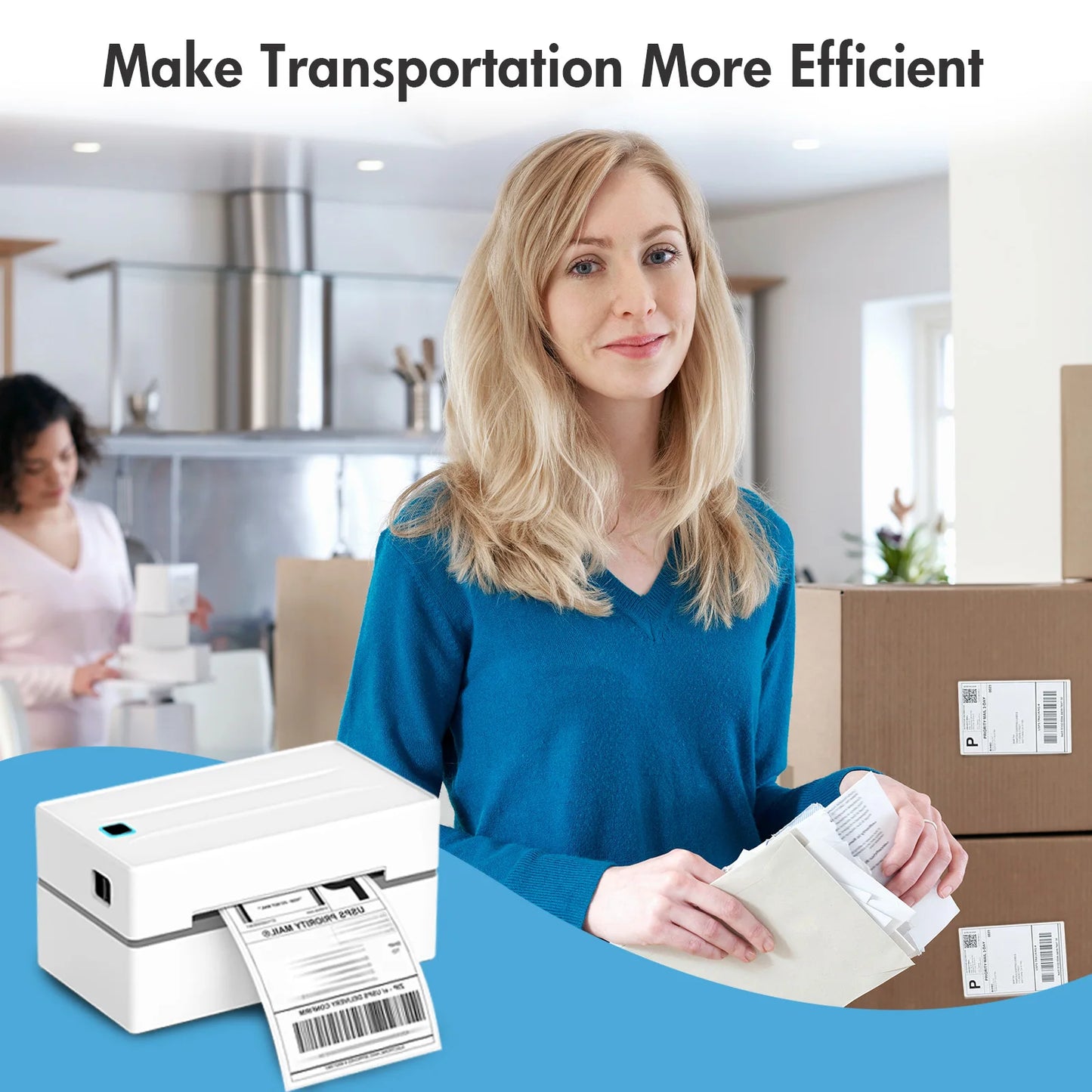 Thermal Label Printer No Ink Required 203DPI