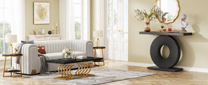 Modern Console Table with Geometric Base