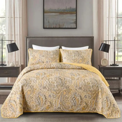 3 Pieces Quilt Set Boho Bedspread