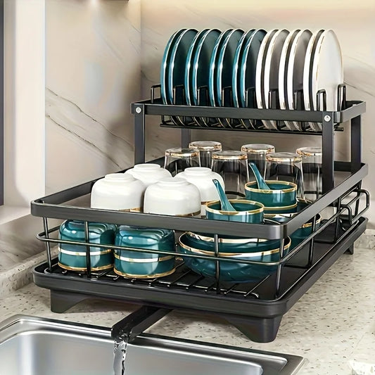 2-Tier Stainless Steel Dish Drying Rack