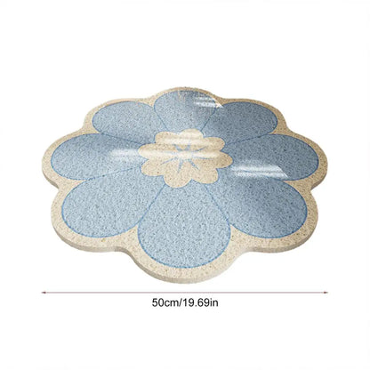 Round Flower Bathroom Mat Quick Drying