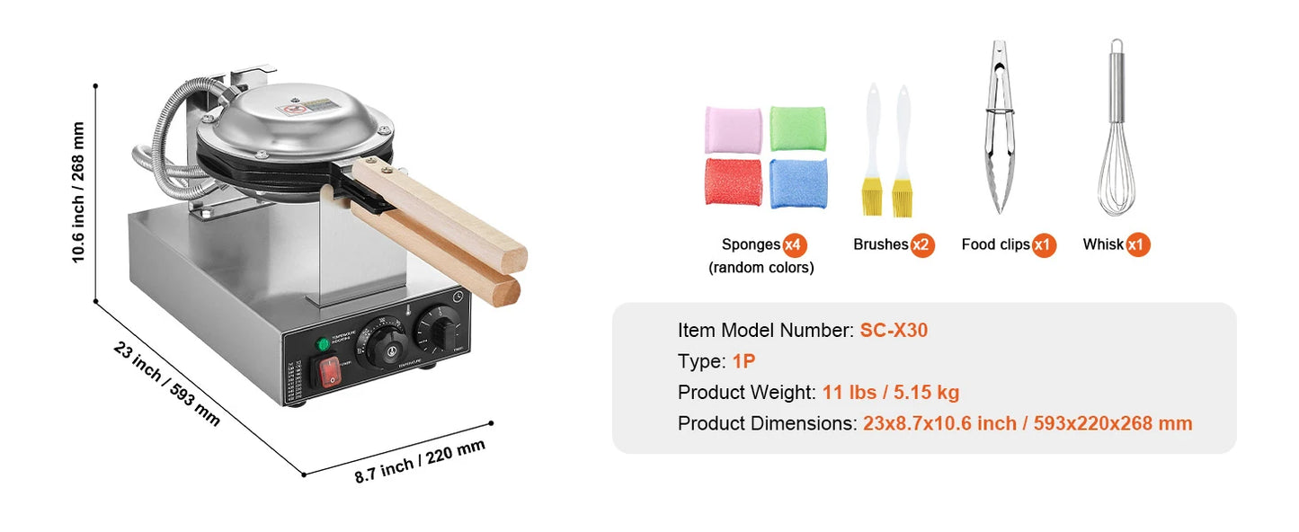 Commercial Egg Bubble Waffle Maker
