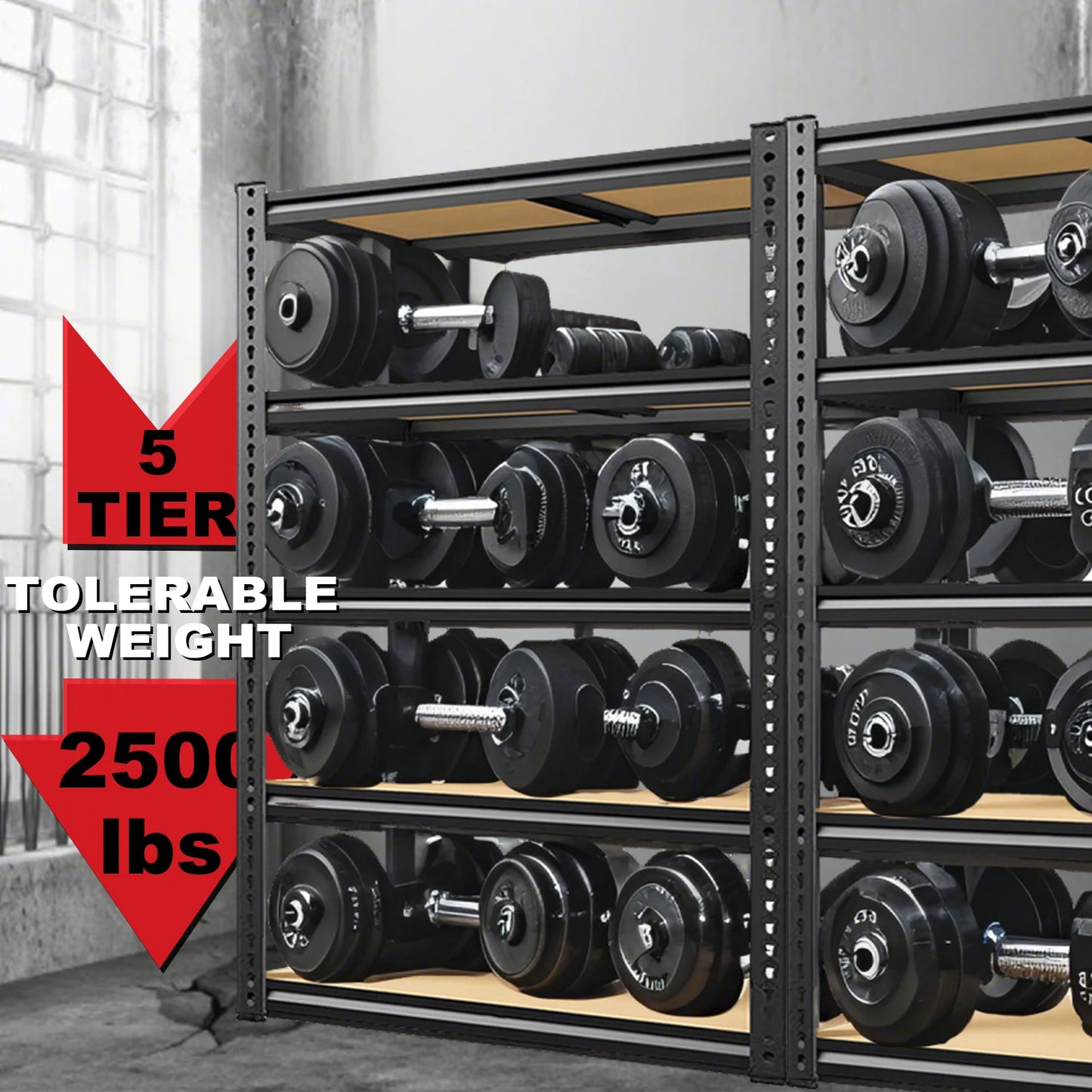 2000LBS Capacity Heavy Duty Adjustable Storage Shelves