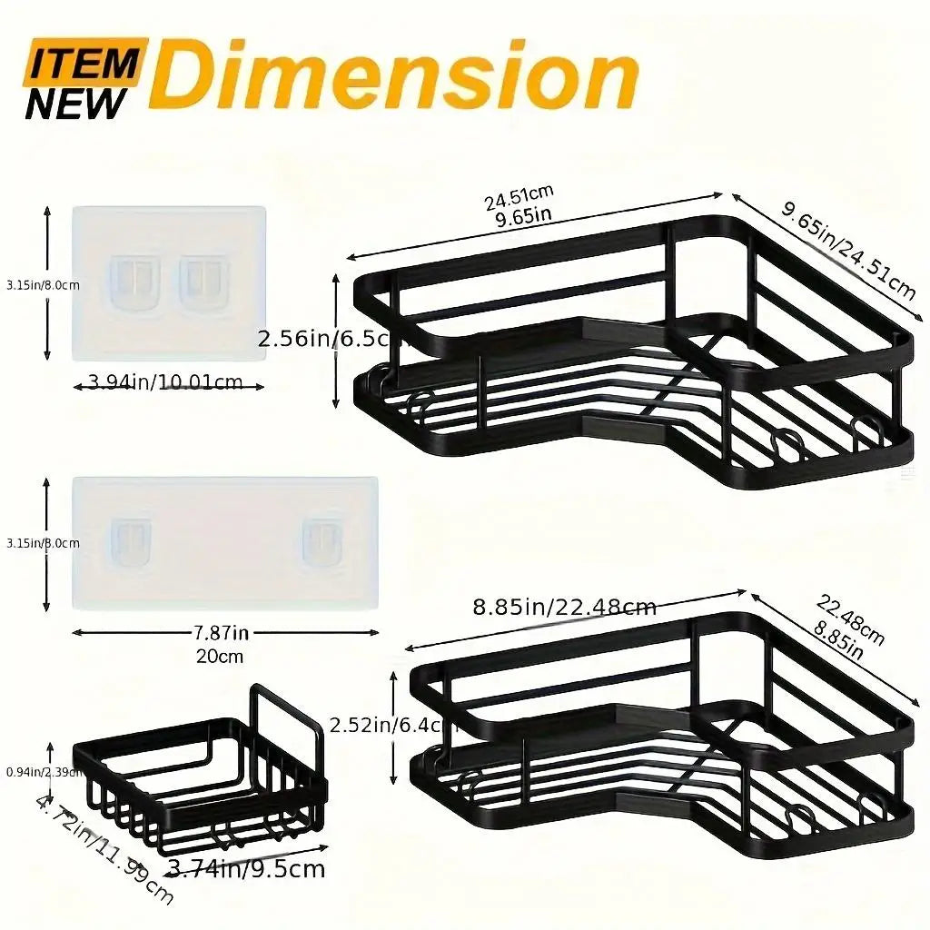 3/5 Pack Adhesive Shower Organizer